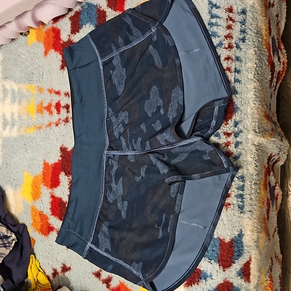 Navy Blue Camo Speed Shorts Size 6 - Picture 1 of 3
